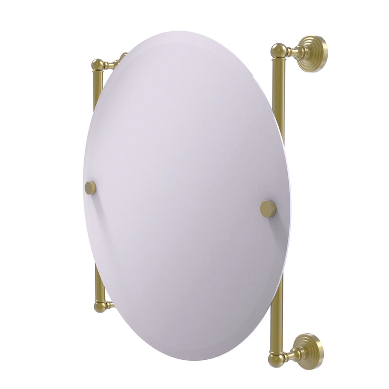 Allied Brass Waverly Place Collection Round Frameless Rail Mounted Mirror WP-27-90-SBR