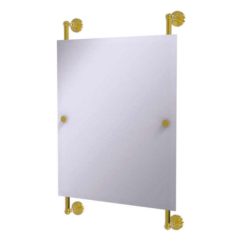 Allied Brass Waverly Place Collection Rectangular Frameless Rail Mounted Mirror WP-27-92-PB