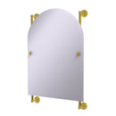 Allied Brass Waverly Place Collection Arched Top Frameless Rail Mounted Mirror WP-27-94-PB
