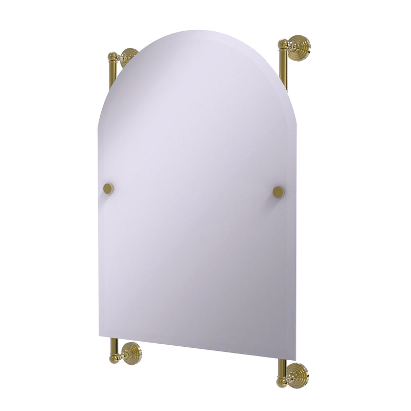 Allied Brass Waverly Place Collection Arched Top Frameless Rail Mounted Mirror WP-27-94-UNL