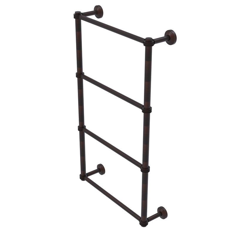 Allied Brass Waverly Place Collection 4 Tier 24 Inch Ladder Towel Bar with Dotted Detail WP-28D-24-VB