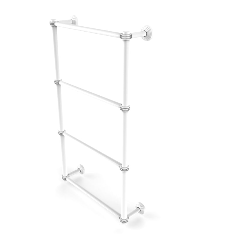 Allied Brass Waverly Place Collection 4 Tier 30 Inch Ladder Towel Bar with Dotted Detail WP-28D-30-WHM