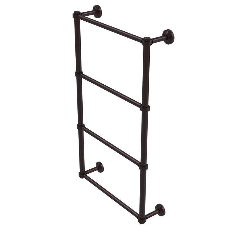 Allied Brass Waverly Place Collection 4 Tier 24 Inch Ladder Towel Bar with Groovy Detail WP-28G-24-ABZ