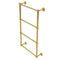 Allied Brass Waverly Place Collection 4 Tier 30 Inch Ladder Towel Bar with Groovy Detail WP-28G-30-PB