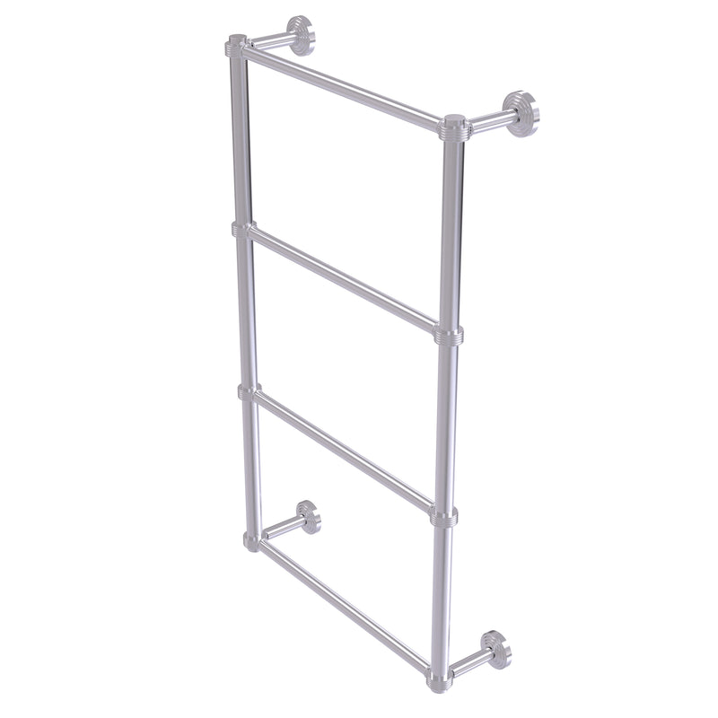 Allied Brass Waverly Place Collection 4 Tier 30 Inch Ladder Towel Bar with Groovy Detail WP-28G-30-SCH