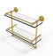 Allied Brass 16 Inch Gallery Double Glass Shelf with Towel Bar WP-2TB-16-GAL-PB