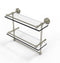 Allied Brass 16 Inch Gallery Double Glass Shelf with Towel Bar WP-2TB-16-GAL-PNI