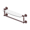 Allied Brass Waverly Place Collection 18 Inch Glass Vanity Shelf with Integrated Towel Bar WP-33TB-18-CA