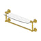 Allied Brass Waverly Place Collection 18 Inch Glass Vanity Shelf with Integrated Towel Bar WP-33TB-18-PB