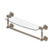 Allied Brass Waverly Place Collection 18 Inch Glass Vanity Shelf with Integrated Towel Bar WP-33TB-18-PEW
