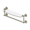 Allied Brass Waverly Place Collection 18 Inch Glass Vanity Shelf with Integrated Towel Bar WP-33TB-18-PNI