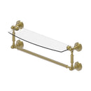 Allied Brass Waverly Place Collection 18 Inch Glass Vanity Shelf with Integrated Towel Bar WP-33TB-18-SBR