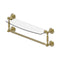 Allied Brass Waverly Place Collection 18 Inch Glass Vanity Shelf with Integrated Towel Bar WP-33TB-18-SBR