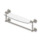 Allied Brass Waverly Place Collection 18 Inch Glass Vanity Shelf with Integrated Towel Bar WP-33TB-18-SN