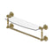 Allied Brass Waverly Place Collection 18 Inch Glass Vanity Shelf with Integrated Towel Bar WP-33TB-18-UNL