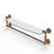 Allied Brass Waverly Place Collection 24 Inch Glass Vanity Shelf with Integrated Towel Bar WP-33TB-24-BBR
