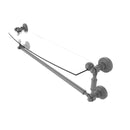 Allied Brass Waverly Place Collection 24 Inch Glass Vanity Shelf with Integrated Towel Bar WP-33TB-24-GYM