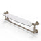 Allied Brass Waverly Place Collection 24 Inch Glass Vanity Shelf with Integrated Towel Bar WP-33TB-24-PEW