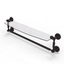 Allied Brass Waverly Place Collection 24 Inch Glass Vanity Shelf with Integrated Towel Bar WP-33TB-24-VB