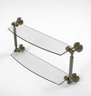 Allied Brass Waverly Place Collection 18 Inch Two Tiered Glass Shelf WP-34-18-ABR