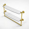 Allied Brass Waverly Place Collection 24 Inch Two Tiered Glass Shelf with Integrated Towel Bar WP-34TB-24-PB