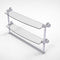 Allied Brass Waverly Place Collection 24 Inch Two Tiered Glass Shelf with Integrated Towel Bar WP-34TB-24-SCH