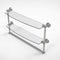 Allied Brass Waverly Place Collection 24 Inch Two Tiered Glass Shelf with Integrated Towel Bar WP-34TB-24-SN