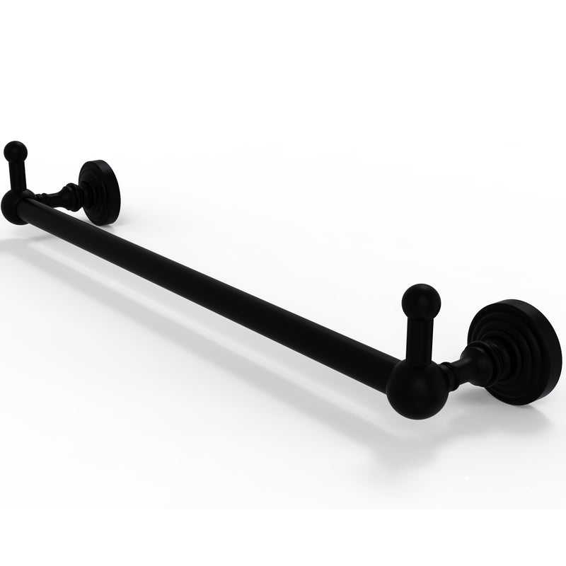 Allied Brass Waverly Place Collection 18 Inch Towel Bar with Integrated Hooks WP-41-18-PEG-BKM