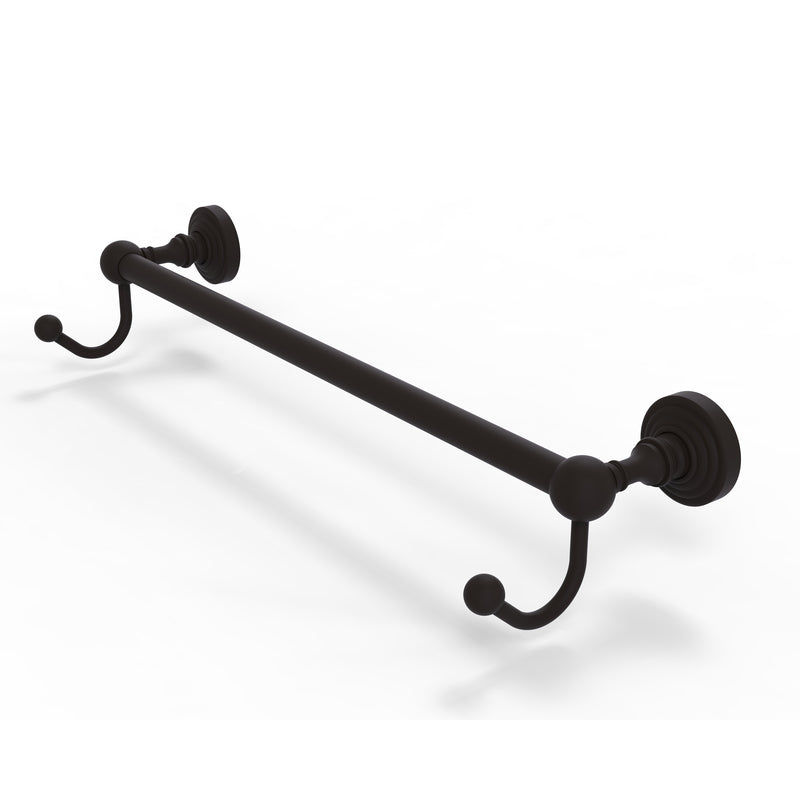 Allied Brass Waverly Place Collection 24 Inch Towel Bar with Integrated Hooks WP-41-24-HK-ORB