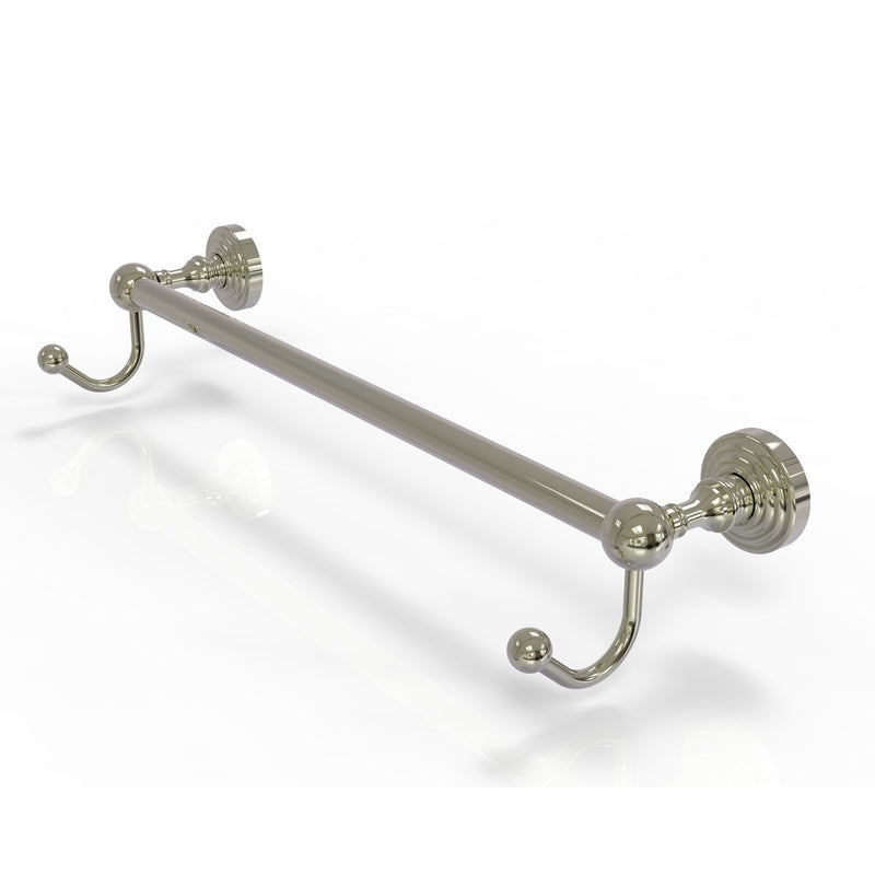 Allied Brass Waverly Place Collection 24 Inch Towel Bar with Integrated Hooks WP-41-24-HK-PNI