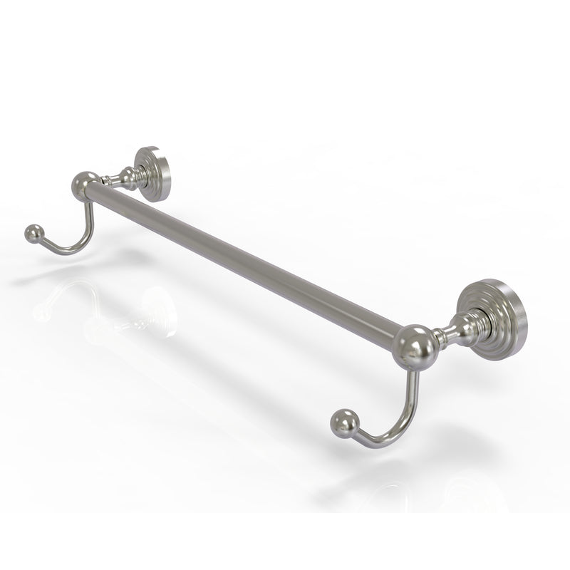 Allied Brass Waverly Place Collection 24 Inch Towel Bar with Integrated Hooks WP-41-24-HK-SN