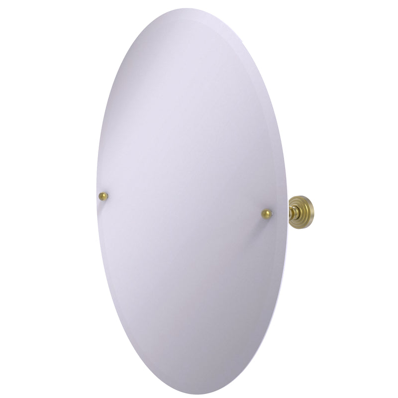 Allied Brass Frameless Oval Tilt Mirror with Beveled Edge WP-91-SBR