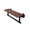 Allied Brass Washington Square Collection 16 Inch Solid IPE Ironwood Shelf with Integrated Towel Bar WS-1TB-16-IRW-BKM