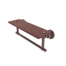 Allied Brass Washington Square Collection 16 Inch Solid IPE Ironwood Shelf with Integrated Towel Bar WS-1TB-16-IRW-CA
