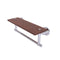 Allied Brass Washington Square Collection 16 Inch Solid IPE Ironwood Shelf with Integrated Towel Bar WS-1TB-16-IRW-PC