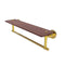 Allied Brass Washington Square Collection 22 Inch Solid IPE Ironwood Shelf with Integrated Towel Bar WS-1TB-22-IRW-PB