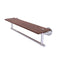 Allied Brass Washington Square Collection 22 Inch Solid IPE Ironwood Shelf with Integrated Towel Bar WS-1TB-22-IRW-PC