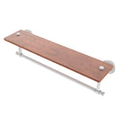 Allied Brass Washington Square Collection 22 Inch Solid IPE Ironwood Shelf with Integrated Towel Bar WS-1TB-22-IRW-WHM