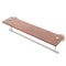 Allied Brass Washington Square Collection 22 Inch Solid IPE Ironwood Shelf with Integrated Towel Bar WS-1TB-22-IRW-WHM
