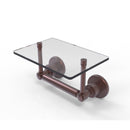 Allied Brass Washington Square Collection Two Post Toilet Tissue Holder with Glass Shelf WS-GLT-24-CA