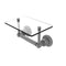 Allied Brass Washington Square Collection Two Post Toilet Tissue Holder with Glass Shelf WS-GLT-24-GYM