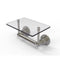 Allied Brass Washington Square Collection Two Post Toilet Tissue Holder with Glass Shelf WS-GLT-24-SN