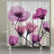 Laural Home X-Ray Fuchsia Floral Shower Curtain