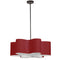 Dainolite 3 Light Wave Drum Pendant Jewel Tone Red with 195F Diffuser ZUL-243-MB-RED