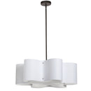 Dainolite 3 Light Wave Drum Pendant Jewel Tone White with 195F Diffuser ZUL-243-MB-WHT