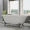 Cambridge Plumbing Acrylic Double Ended Clawfoot Bathtub 60"x30", 7" Drillings PC Package