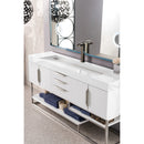 James Martin Columbia 72" Single Vanity Glossy White with Glossy White Composite Top 388-V72S-GW-BN-GW