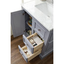 James Martin De Soto 30" Single Vanity Silver Gray with 3 cm Carrara Marble Top 825-V30-SL-3CAR