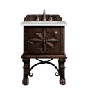 James Martin Balmoral 26" Single Vanity Cabinet Antique Walnut with 3 cm Eternal Serena Quartz Top 150-V26-ANW-3ESR