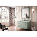 James Martin Brittany 48" Sage Green Single Vanity with 3 cm Classic White Quartz Top 650-V48-SGR-3CLW